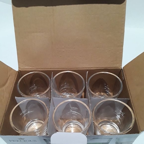 PRECIOUS HOME CLEAR GLASS SHOOTERS - SHOT GLASSES - NEW - HOLDS 1.7OZ SET OF 6 - Picture 2 of 3